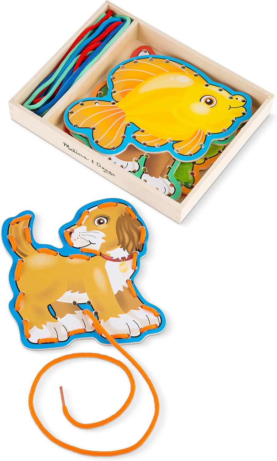 Melissa & Doug Melissa Doug Lace and Trace Activity Set 5 Wooden Panels and 5 Matching