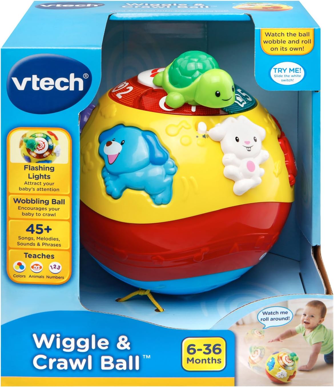 VTech Wiggle and Crawl Ball Multicolor