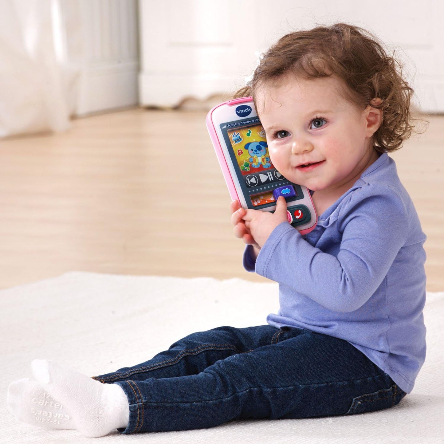 VTech Touch and Swipe Baby Phone Pink
