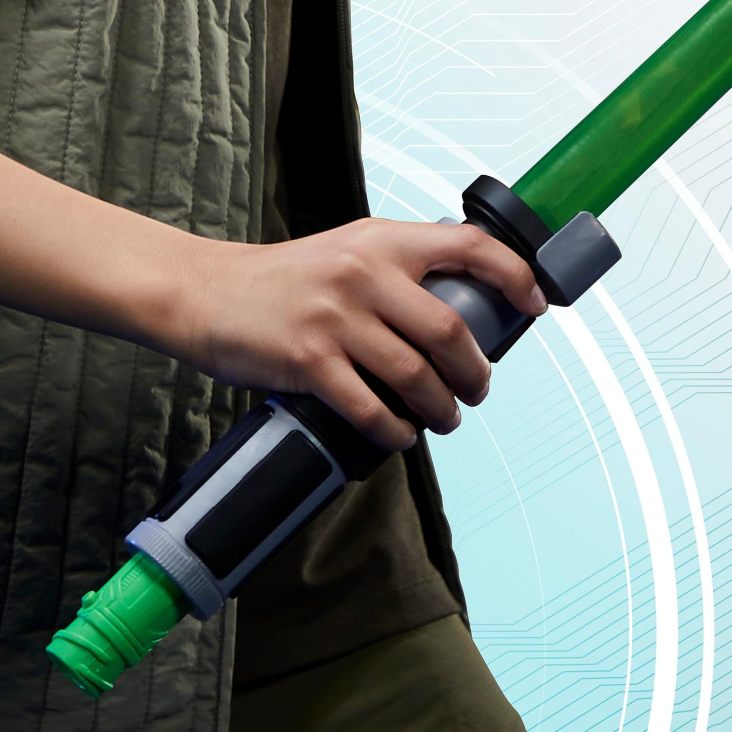 Star Wars Lightsaber Forge Yoda A" Green Customizable Electronic Lightsaber Toy for Kids 4+ – 4