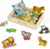 Melissa & Doug Melissa Doug 20 Wooden Animal Magnets in a Box Cute Animal Fridge Magnets