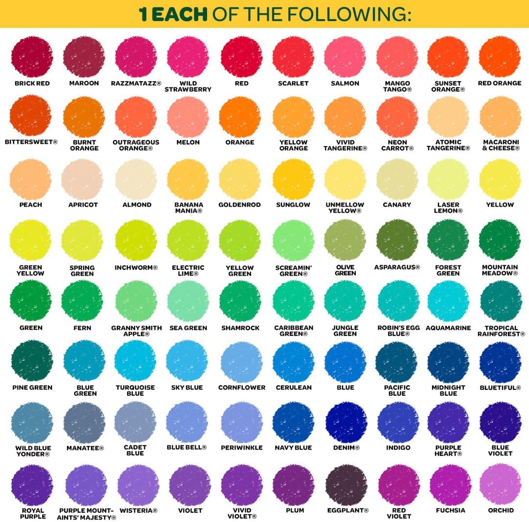 Crayola Ultimate Crayon Box Collection 152ct Bulk Crayon Caddy Classic Glitter Colors