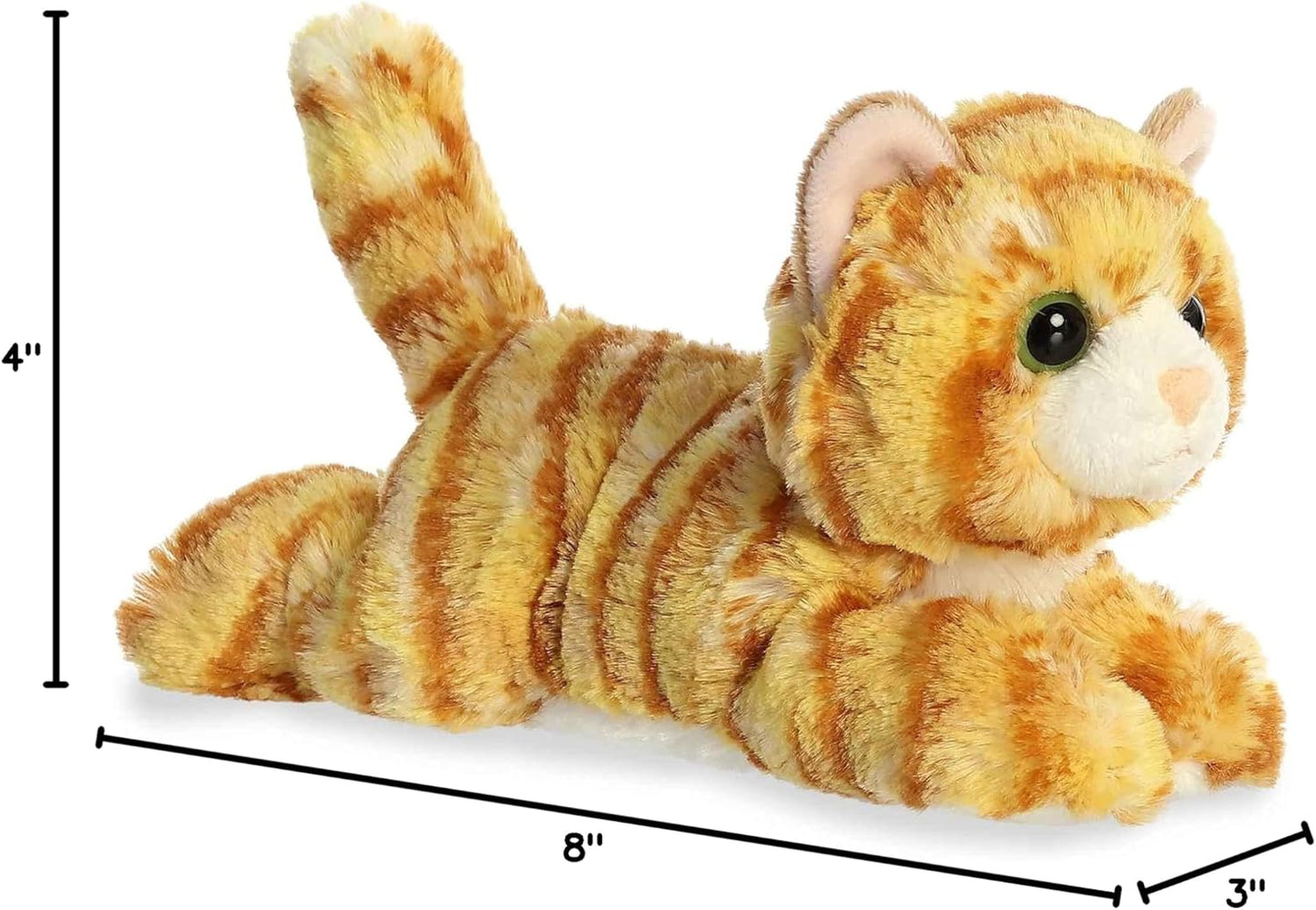 Aurora Adorable Mini FlopsieTM Ginger CatTM Stuffed Animal - Playful Ease - Timeless