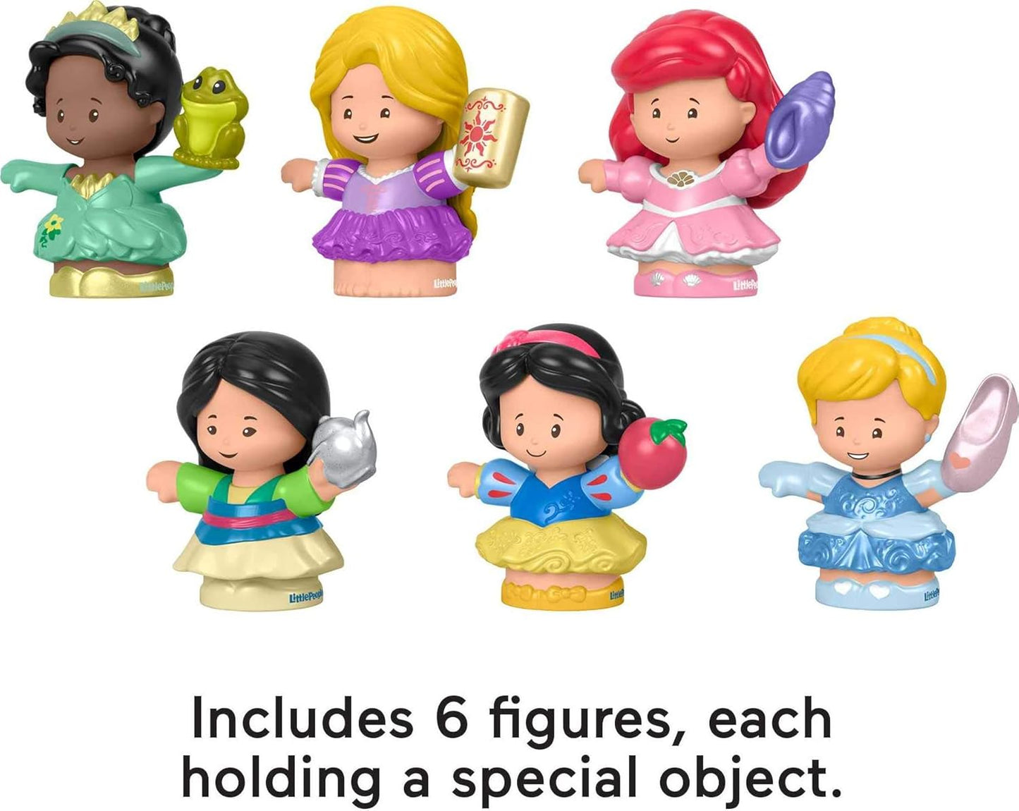 Fisher-Price Little People Toddler Disney Princess Set with 6 Character Figures for