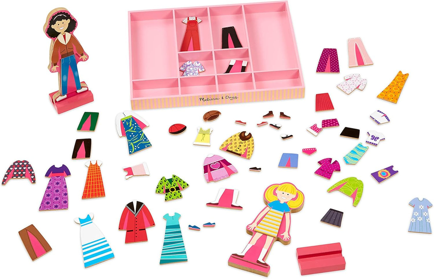 Melissa & Doug Melissa Doug Abby and Emma Deluxe Magnetic Wooden Dress-Up Doll