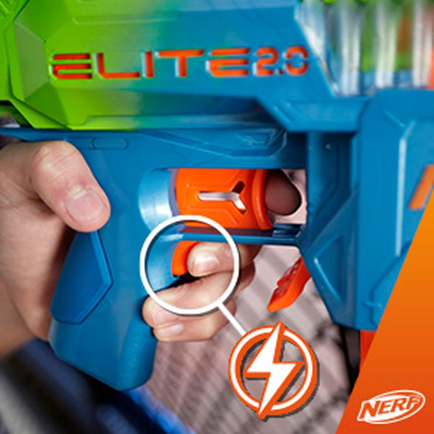 Nerf Elite 2.0 Double Punch Blaster A" Dual-Fire Power for Action-Packed Fun! – 2