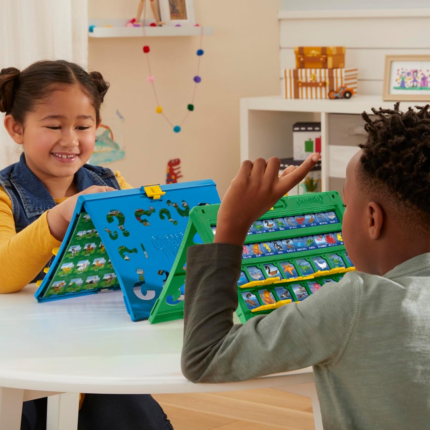 Hasbro Gaming Guess Who Animal Friends Game 2 Double-Sided Animal Sheets 2-Player Board