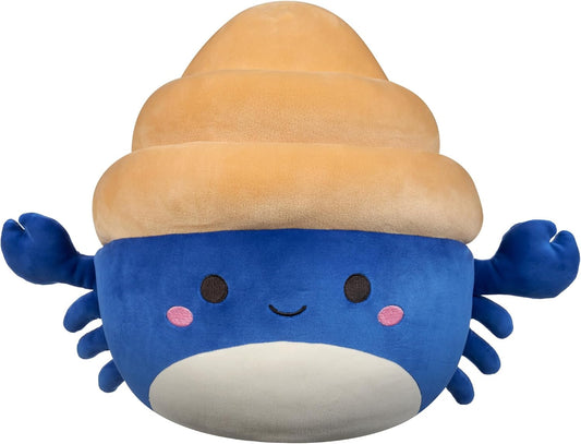 Squishmallows Original 12-Inch Lenore Navy and Tan Hermit Crab - Official Jazwares Plush