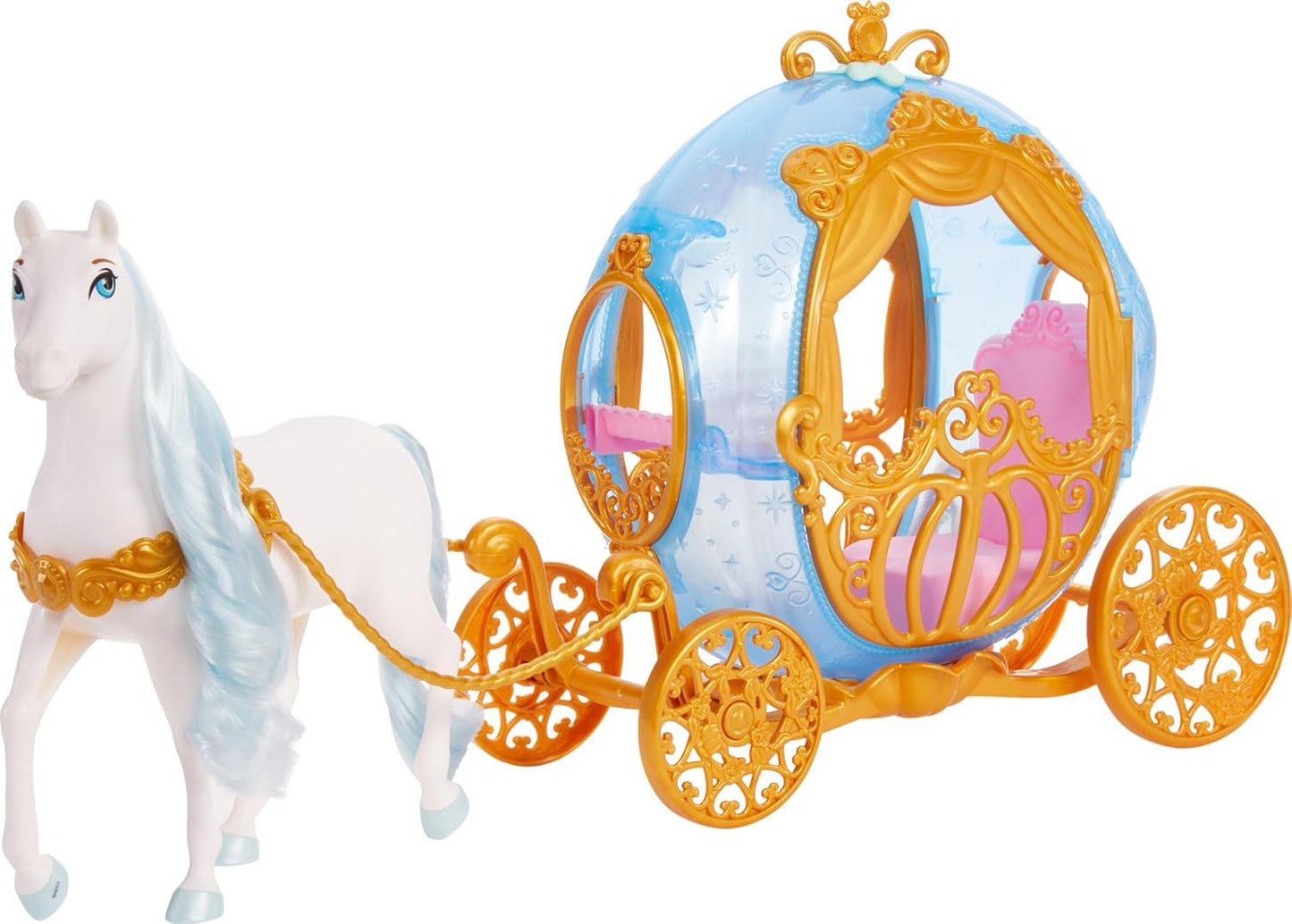 Mattel Disney Princess Cinderellas Rolling Carriage Fashion Doll