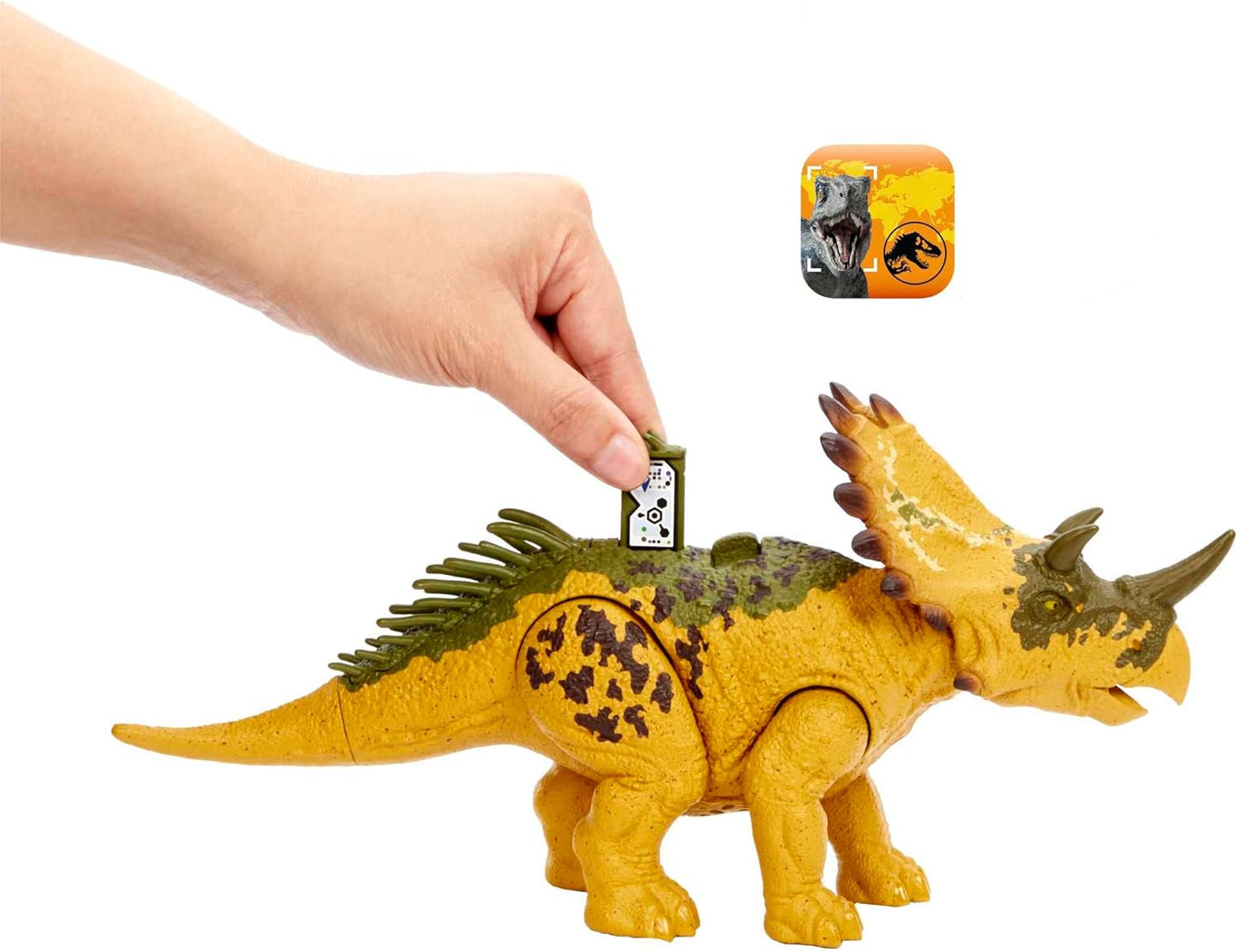 Mattel Jurassic World Wild Roar Dinosaur Toy with Sound Attack Move Regaliceratops