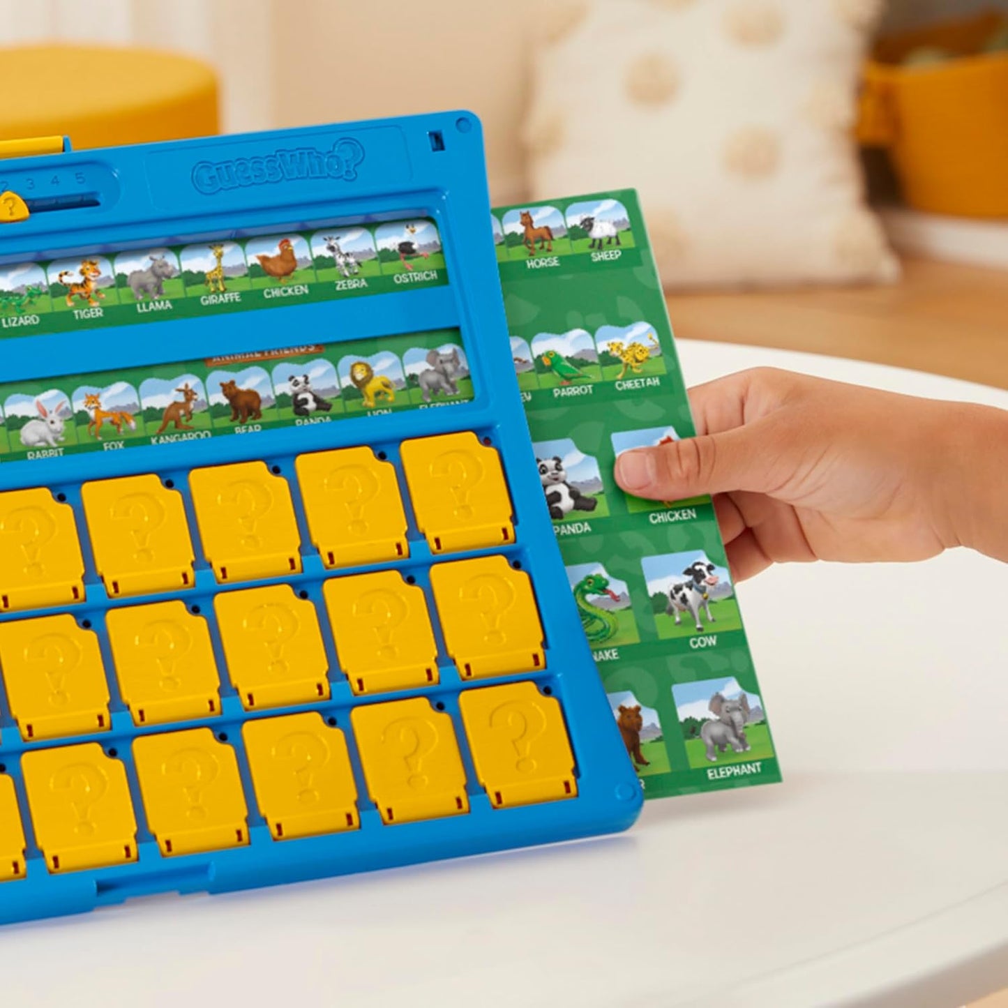 Hasbro Gaming Guess Who Animal Friends Game 2 Double-Sided Animal Sheets 2-Player Board
