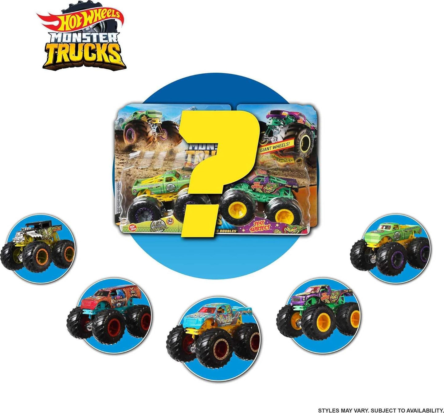 Hot Wheels Monster Trucks 2-Pack Demolition Doubles Set of 2 Toy Vehicle