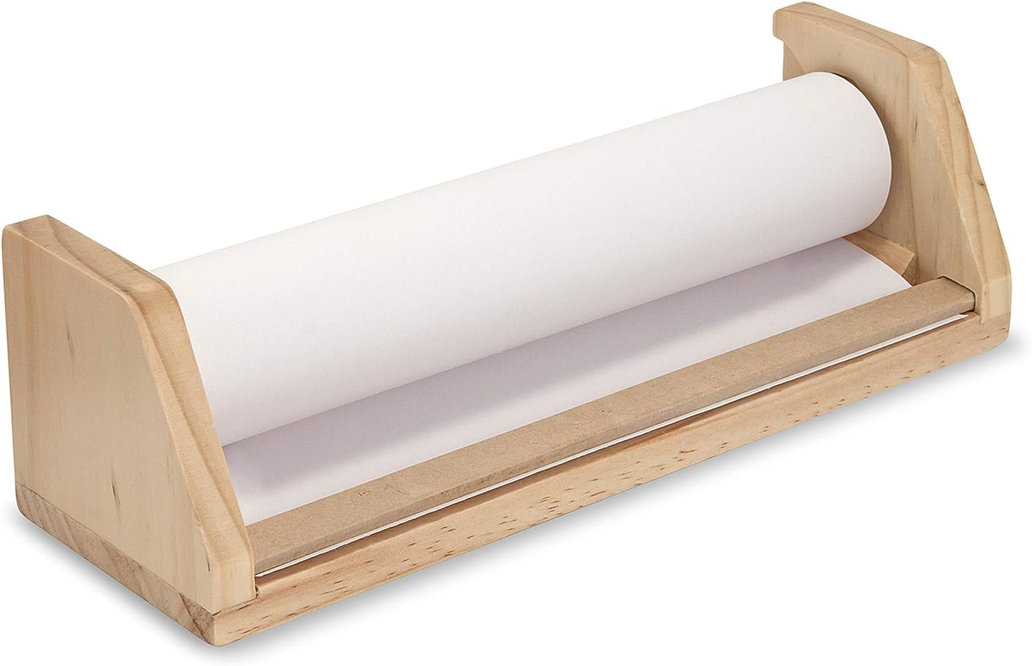 Melissa & Doug Melissa Doug Wooden Tabletop Paper Roll Dispenser With White Bond Paper 12