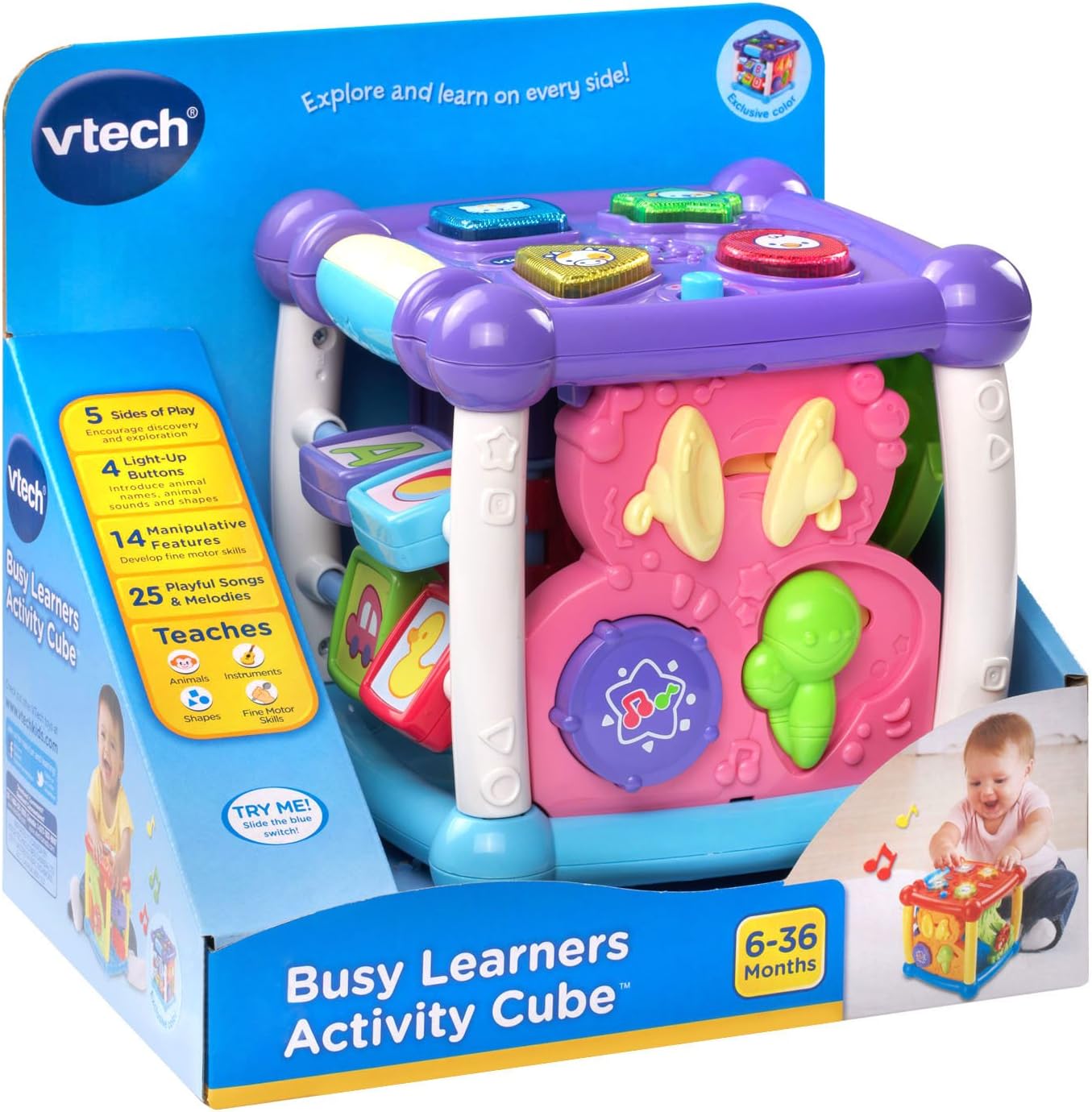 VTech Busy Learners Activity Cube Purple