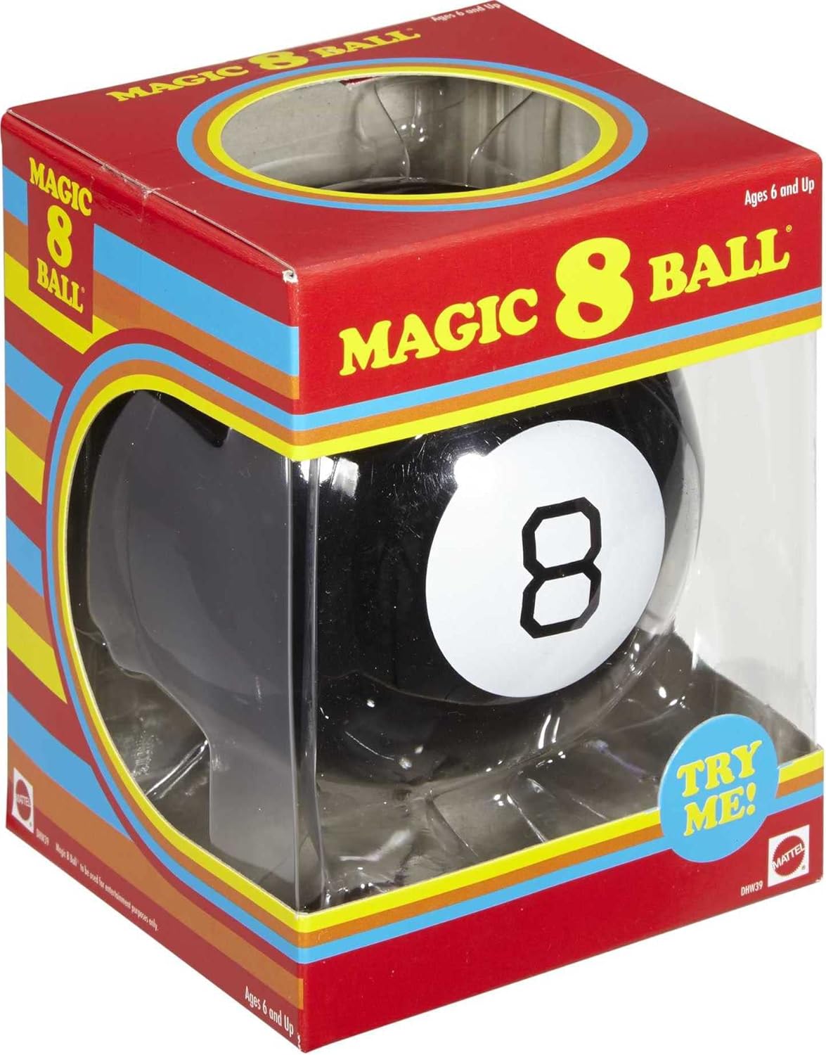 Magic 8 Ball Mattel Magic 8 Ball Toy Retro Themed Novelty Fortune Teller Ask a Question