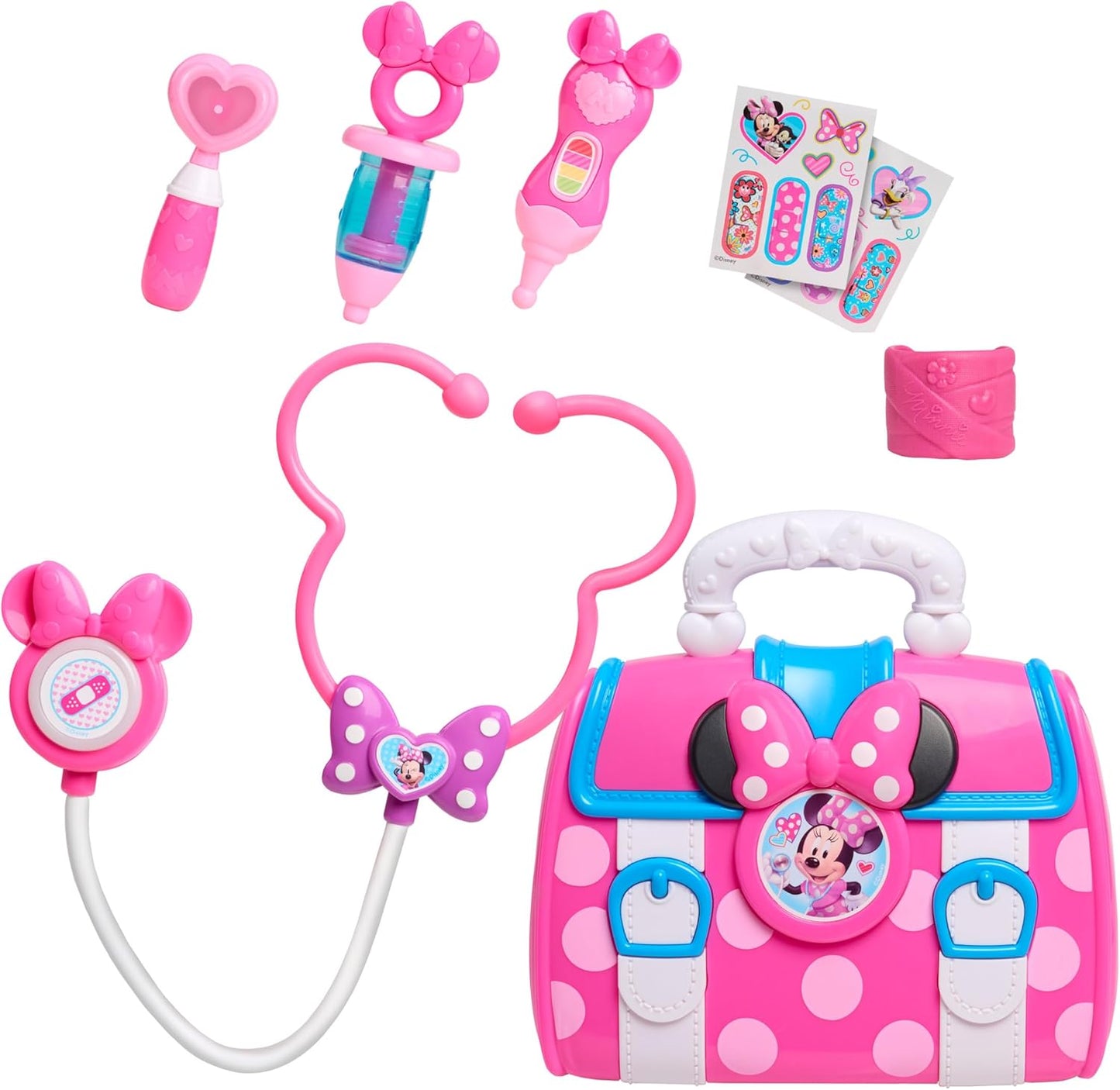 Just Play Disney Junior Minnie Mouse Bow-Care 8-piece Doctor Kit for Toddlers Ages 3-5