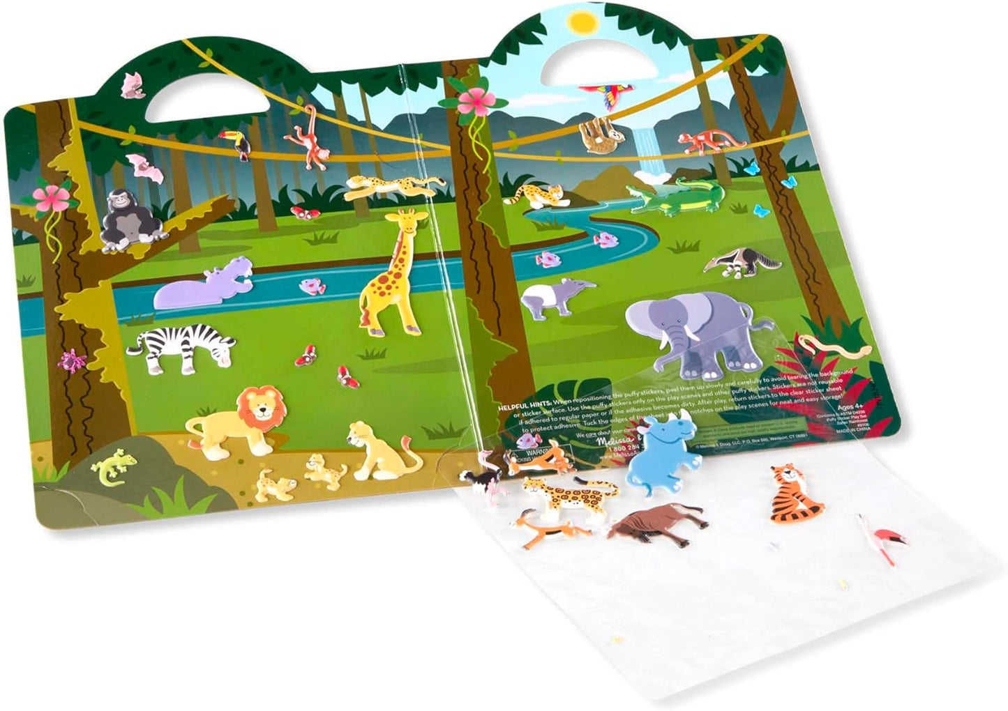 Melissa & Doug Melissa Doug Puffy Sticker Safari - 42 Reusable - FSC Certified