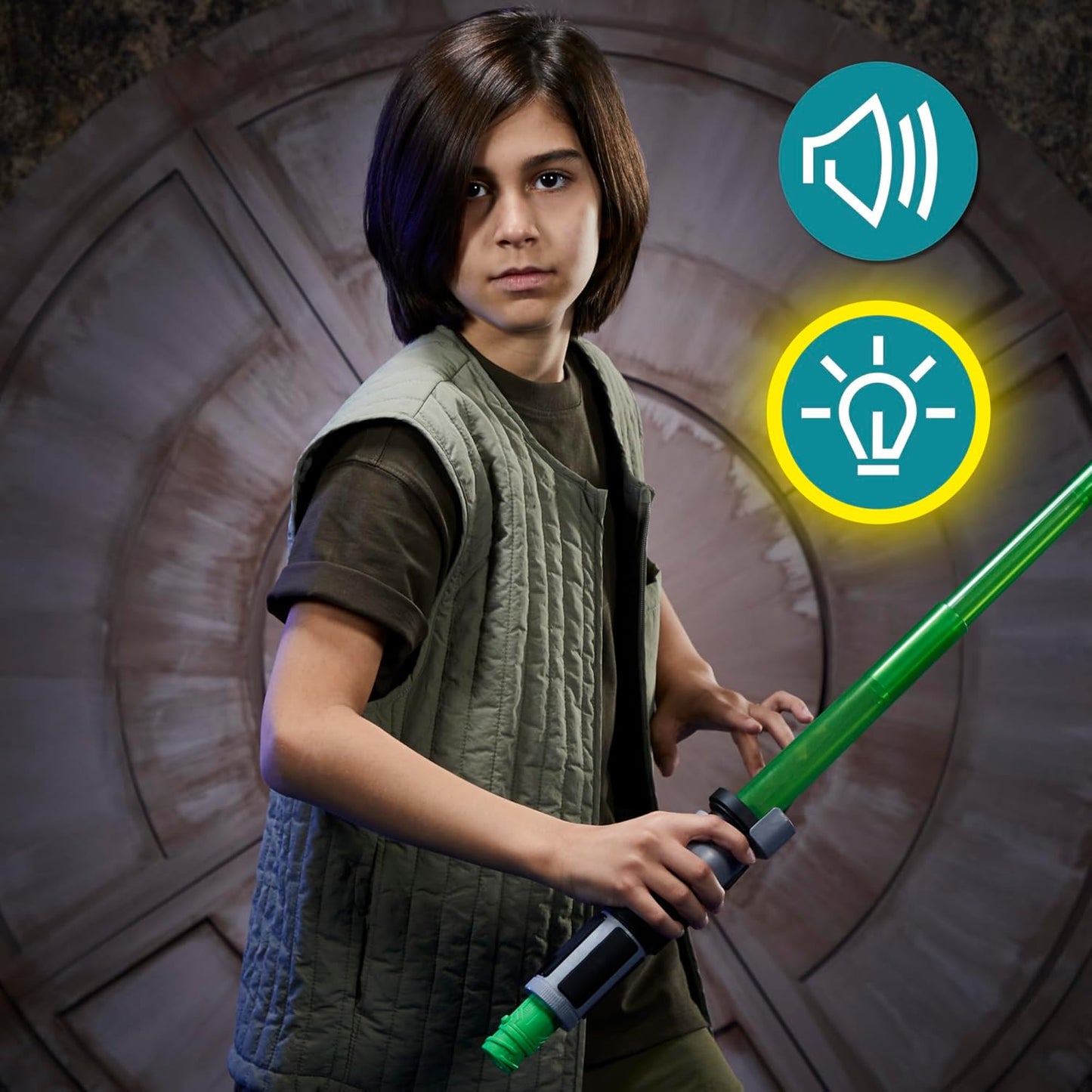 Star Wars Lightsaber Forge Yoda A" Green Customizable Electronic Lightsaber Toy for Kids 4+ – 4