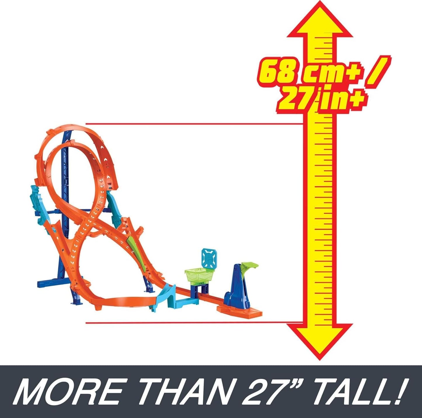 Hot Wheels Toy Car Track Set with Figure-8 Jump 164 Scale Vehicle