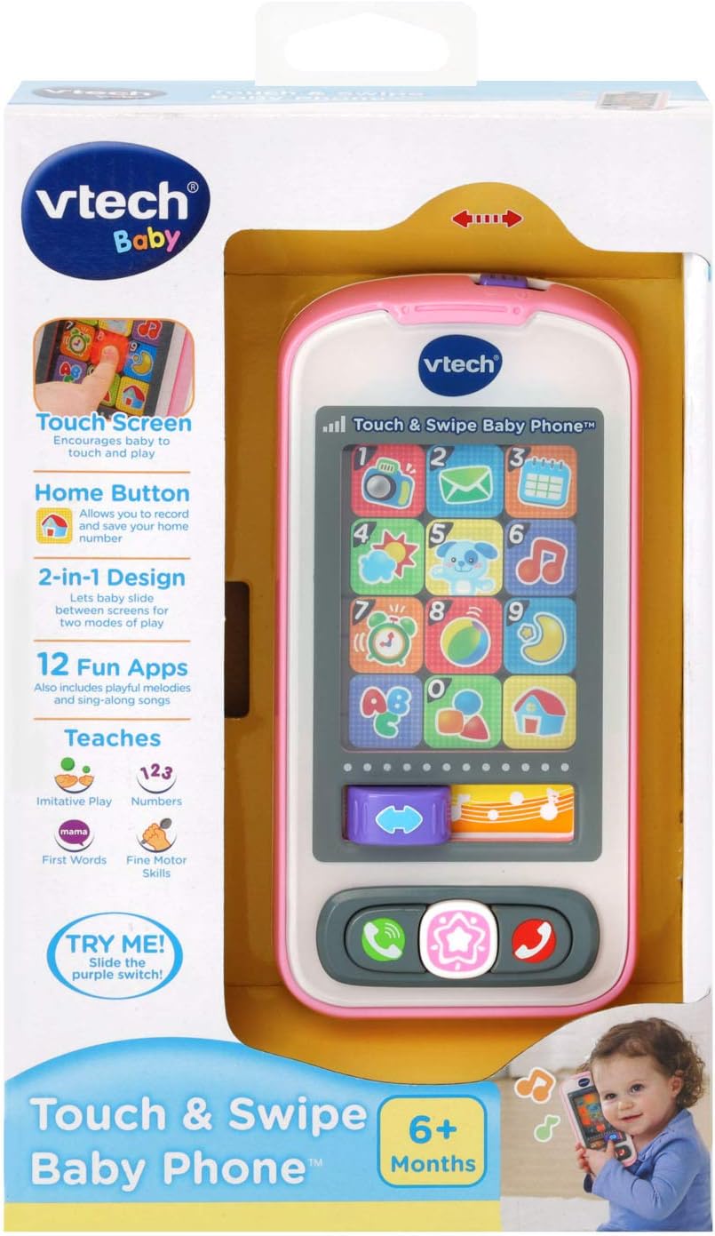 VTech Touch and Swipe Baby Phone Pink
