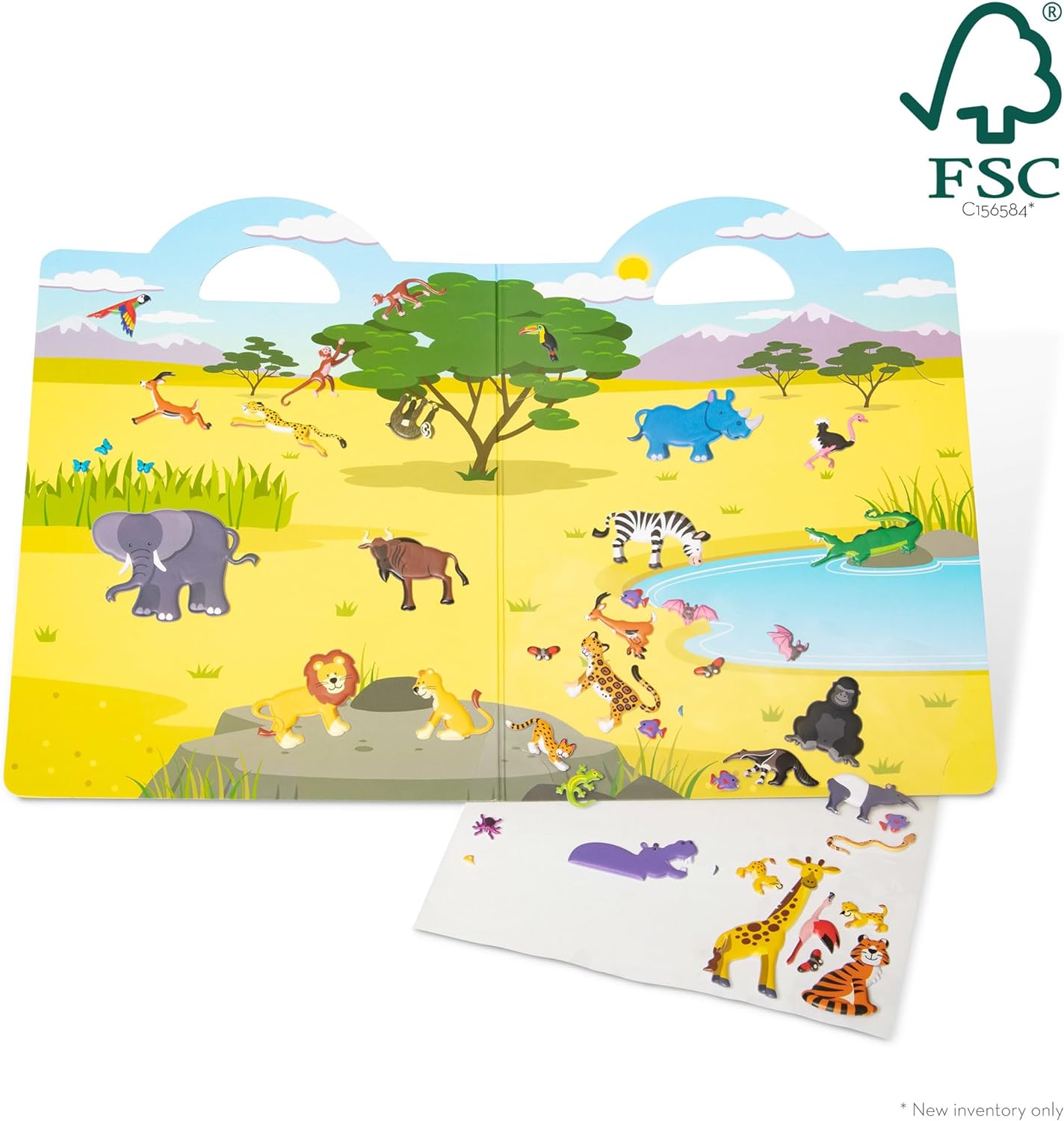 Melissa & Doug Melissa Doug Puffy Sticker Safari - 42 Reusable - FSC Certified