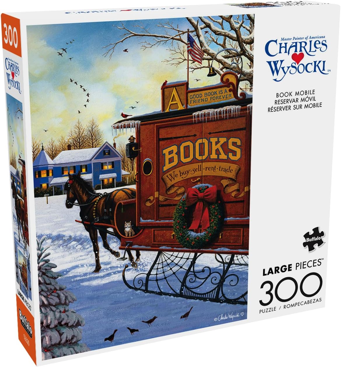 Buffalo Games Buffalo - Charles Wysocki - Book Mobile - 300 Piece Jigsaw Puzzle