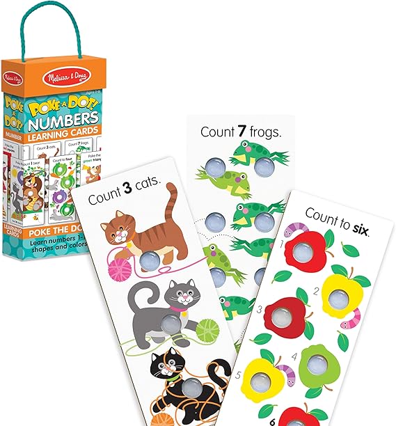 Melissa & Doug Melissa Doug Poke-A-Dot Jumbo Number Learning Cards - 13 Double-Sided