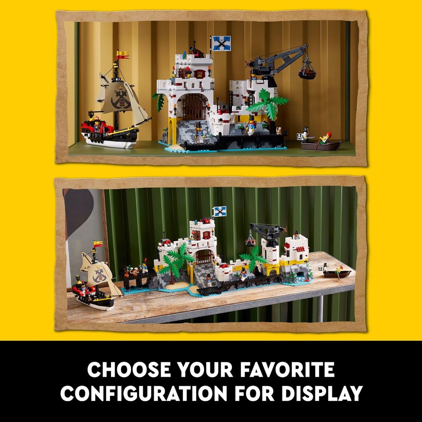 LEGO Icons Eldorado Fortress Building Kit Pirate Gift Includes Pirate Ship and 8