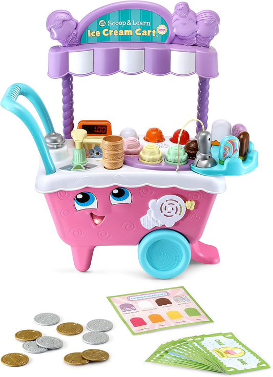 LeapFrog Scoop and Learn Ice Cream Cart Deluxe Frustration Free Packaging Pink