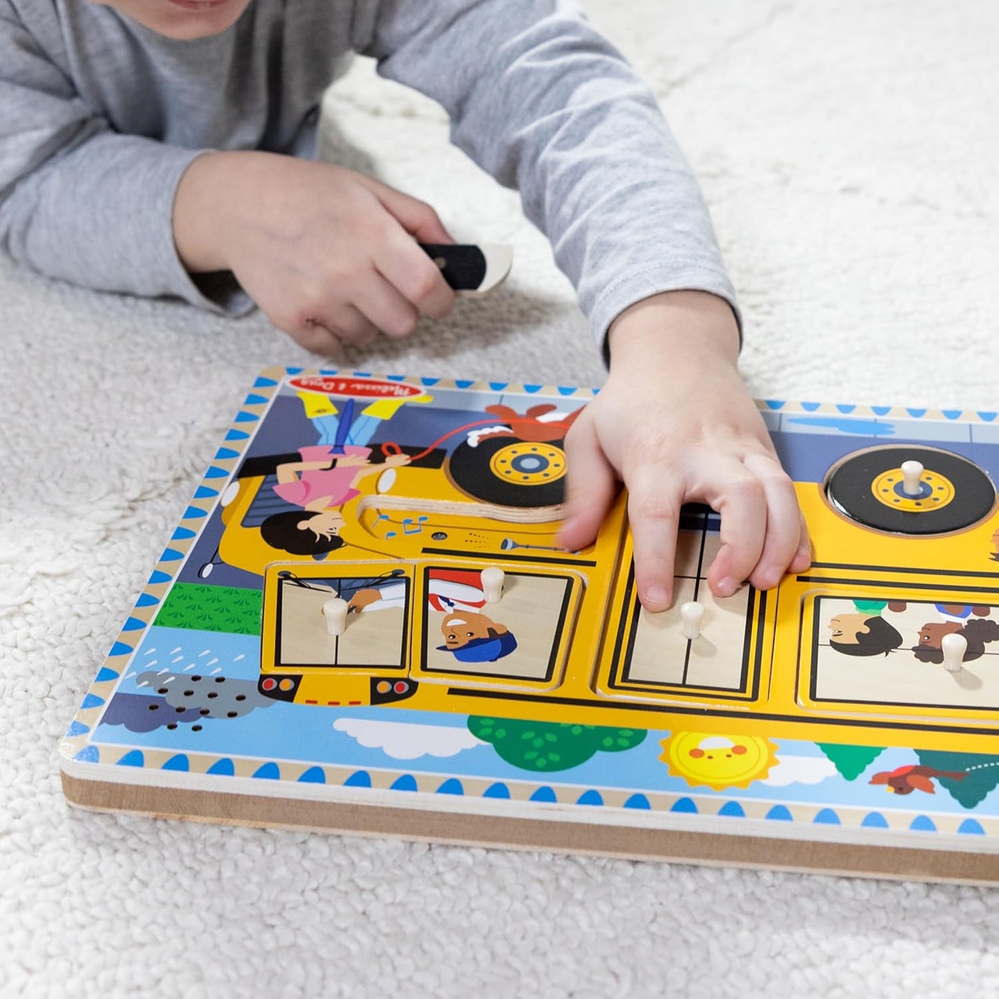 Melissa & Doug Wheels on the Bus Wooden Sound Puzzle