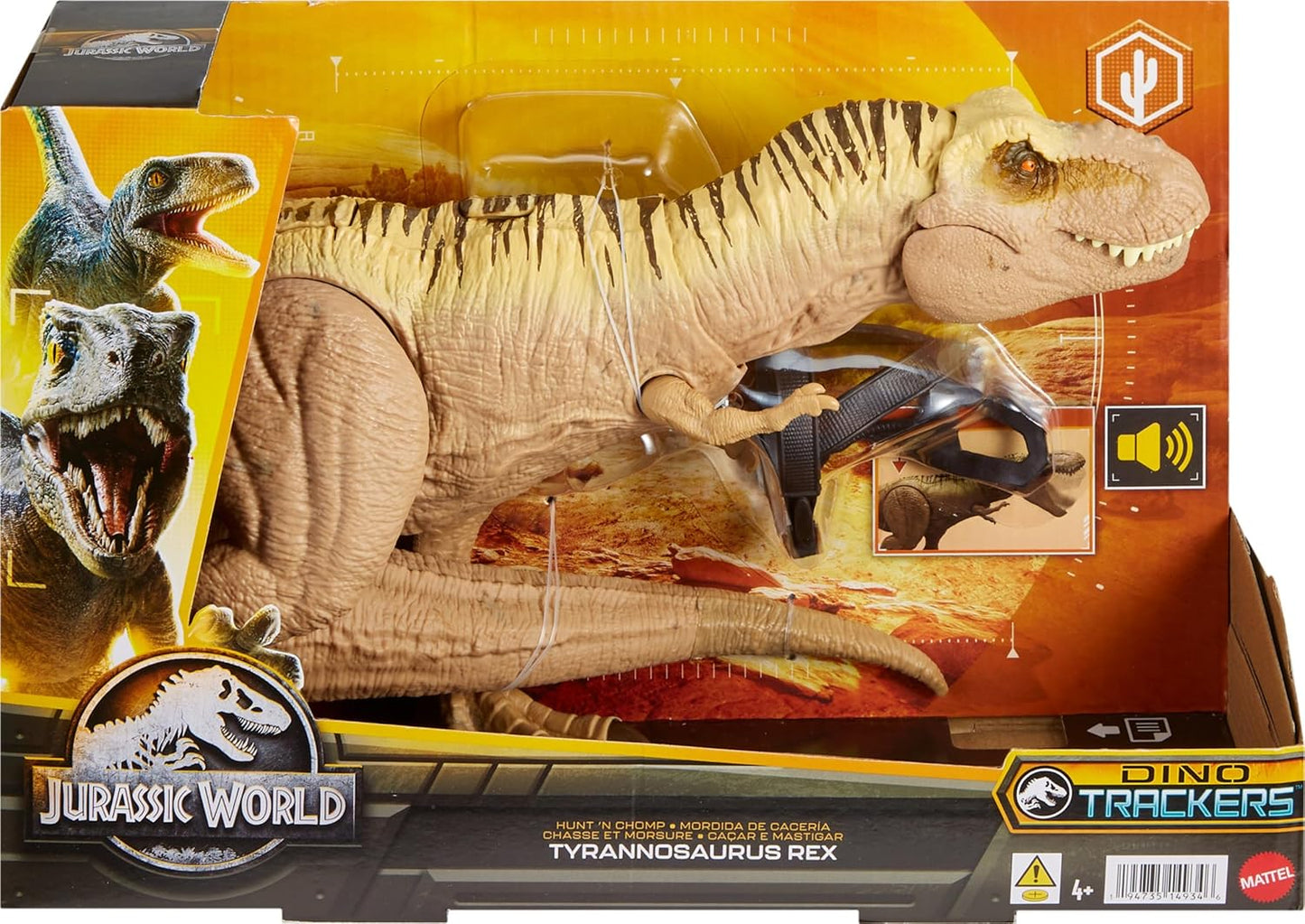Mattel Jurassic World Track 'n Attack Dinosaur Action Figure Tyrannosaurus Rex Toy with