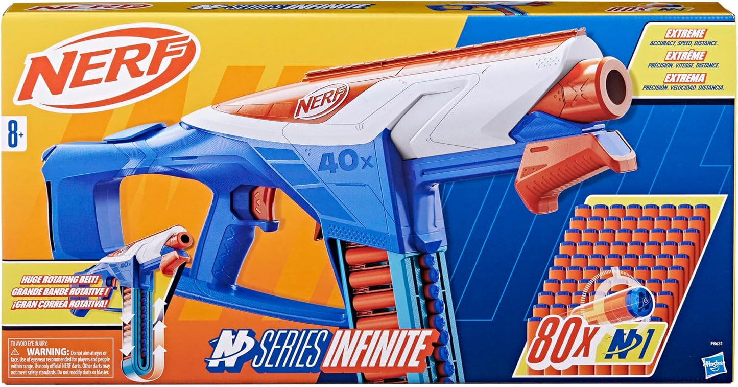 NERF N Series Infinite Dart Blaster 80 N1 Darts Compatible Only N Series Blasters 40 Dart