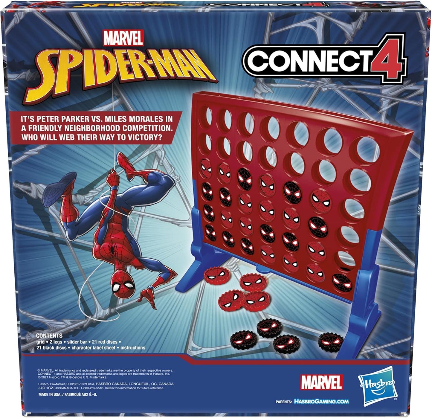 Hasbro Gaming Connect 4 Marvel Spider-Man Edition Game Strategy Board for 2 Players