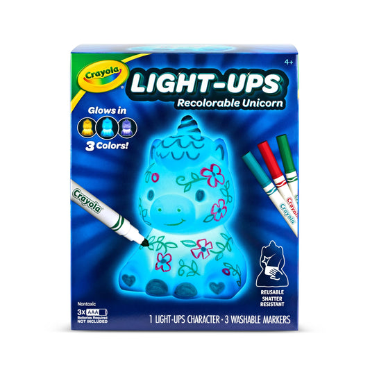 Crayola Light Ups - Unicorn Reusable Holiday Craft Glow In The Dark Unicorn Decoration