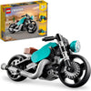 LEGO Creator 3 in 1 Vintage Motorcycle Set Transforms from Classic Motorcycle Toy to Street Bike to Dragster Car Vehicle