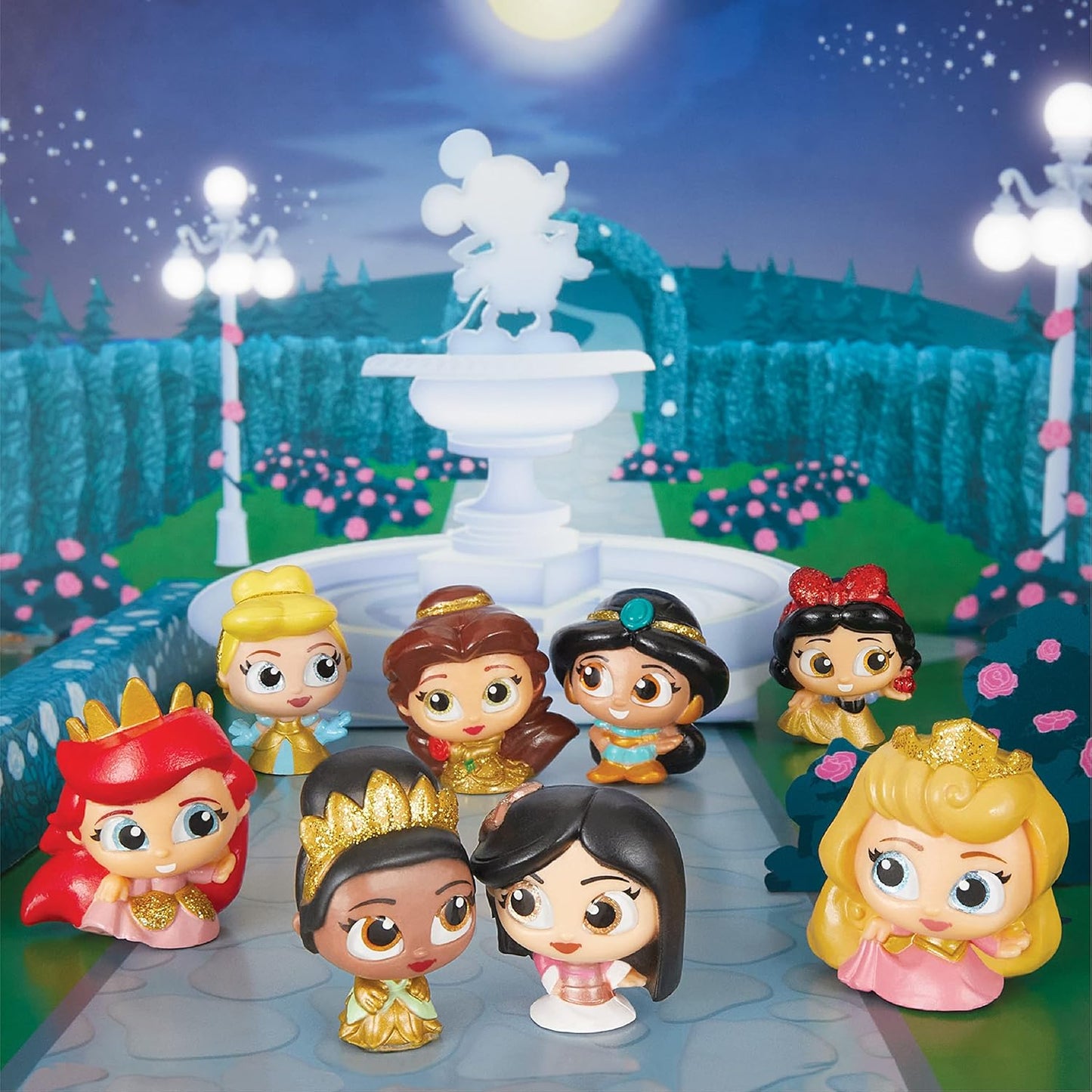 Disney Doorables Glitter & Gold Princess Collection A" 8 Blind Bag Figures – 8