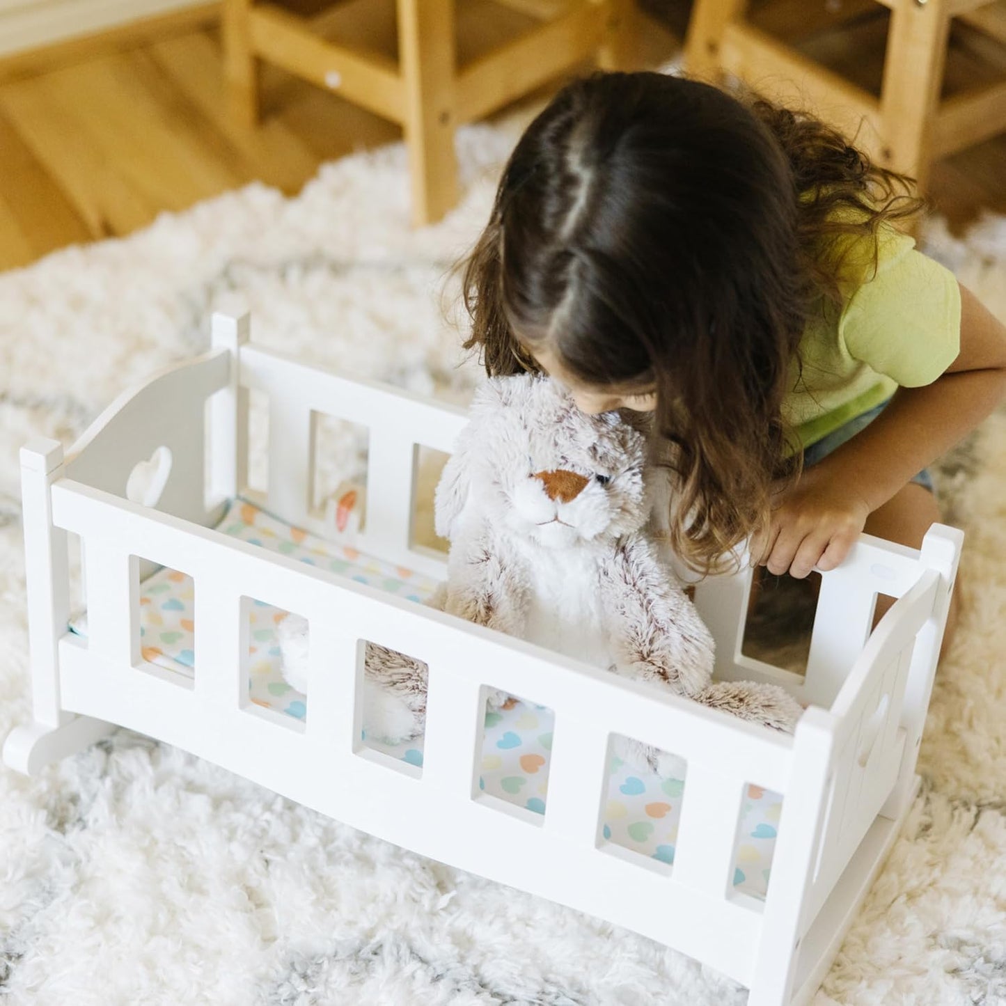 Melissa & Doug Melissa Doug Mine to Love Wooden Play Cradle for Doll