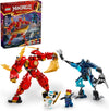 LEGO NINJAGO Kai's Elemental Fire Mech Action Figure Mini Ninja Toy for with Customizable