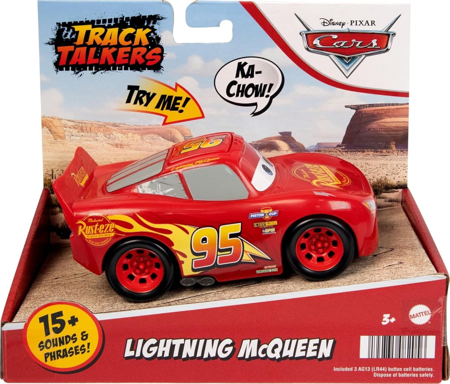 Disney Mattel Pixar Cars Track Talkers Lightning McQueen Talking Car - 5.5-Inch Collectible – 5