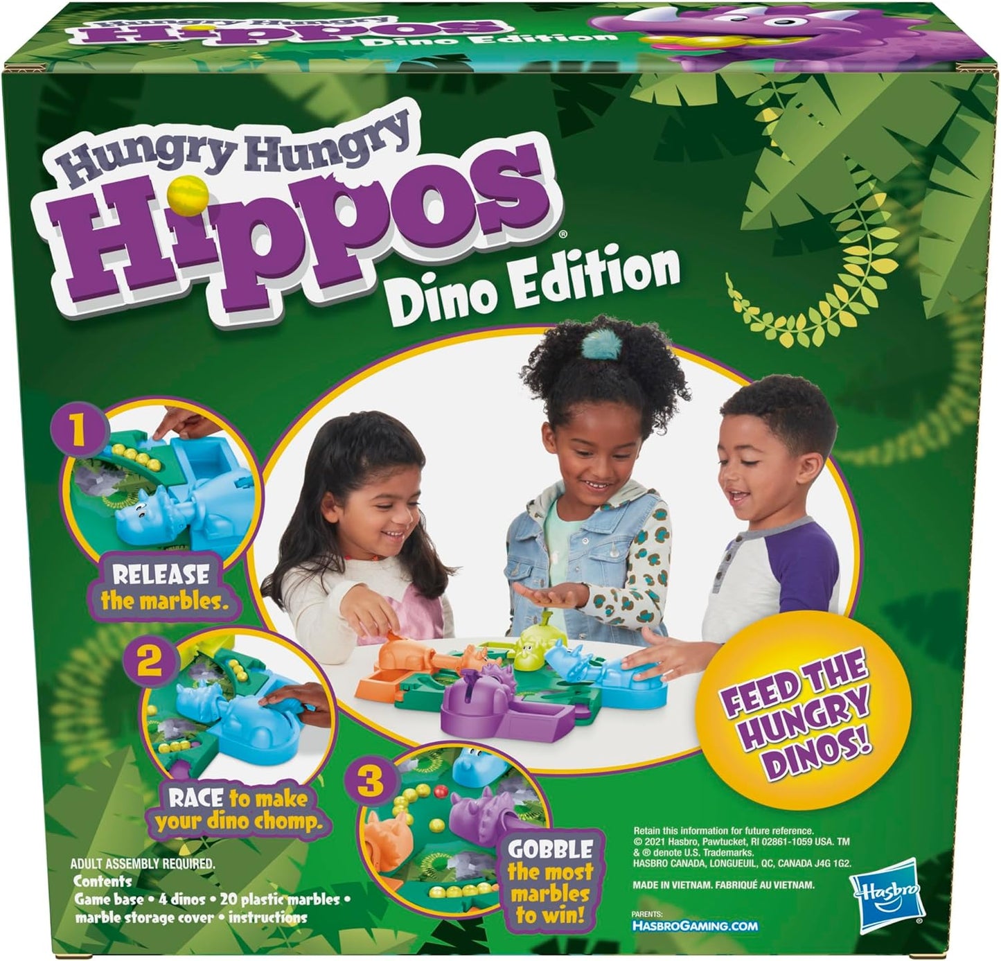 Hasbro Gaming Hungry Hungry Hippos Dino Edition Board Game