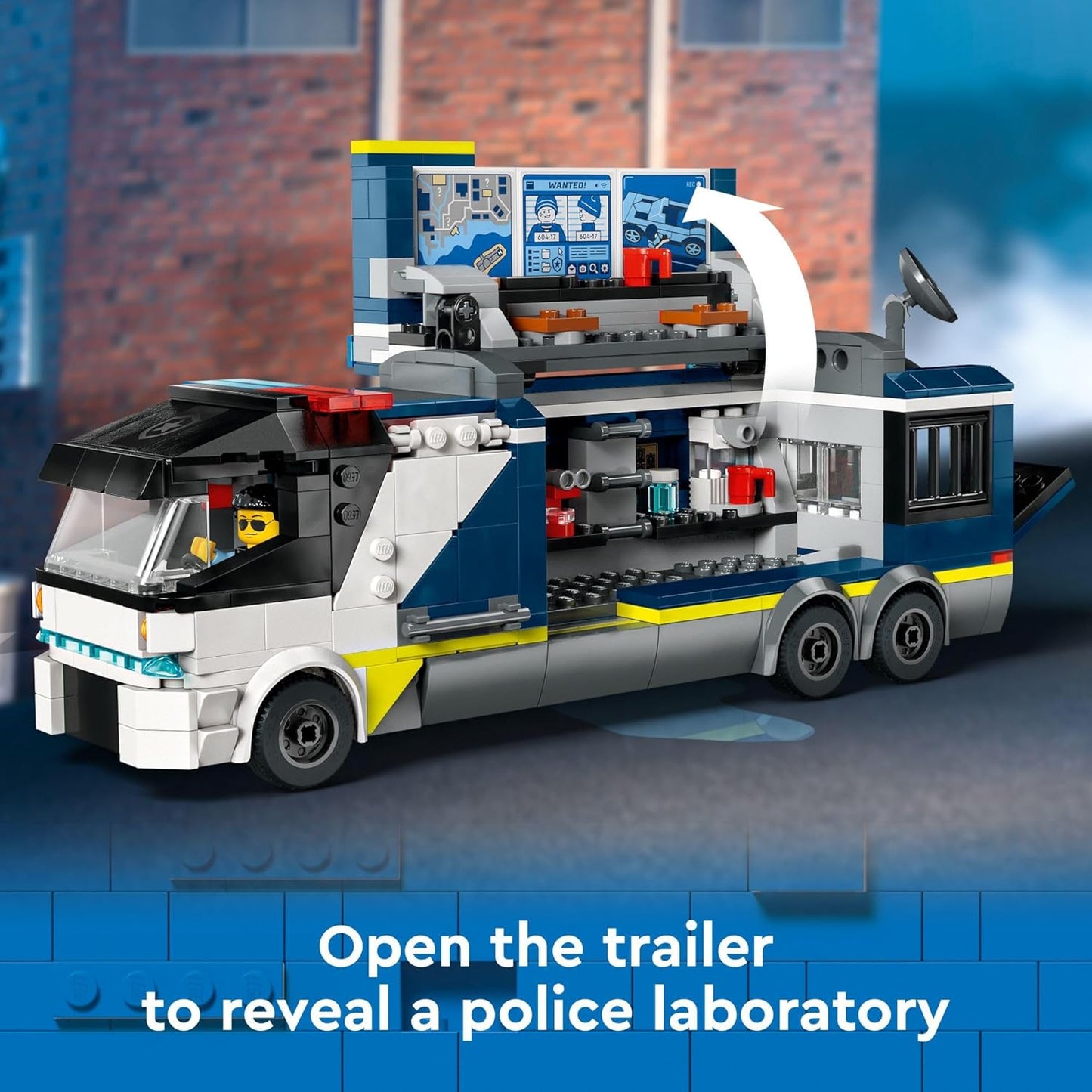 LEGO City Police Mobile Crime Lab Truck Toy Pretend Play Police Toy Includes Quad Bike 2