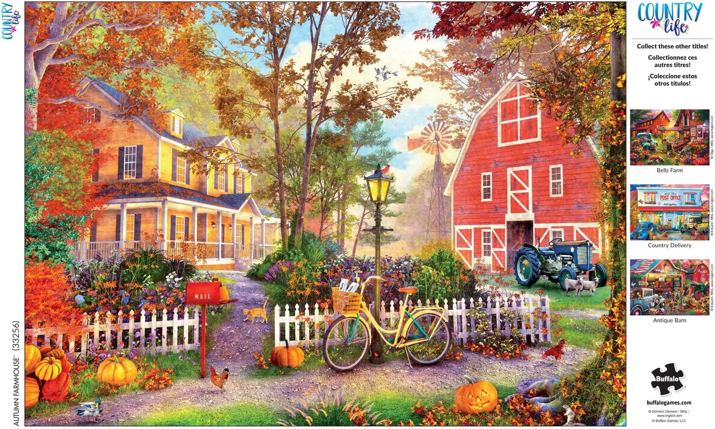 Buffalo Games Buffalo - Dominic Davison - Autumn Farmhouse - 500 Piece Jigsaw Puzzle