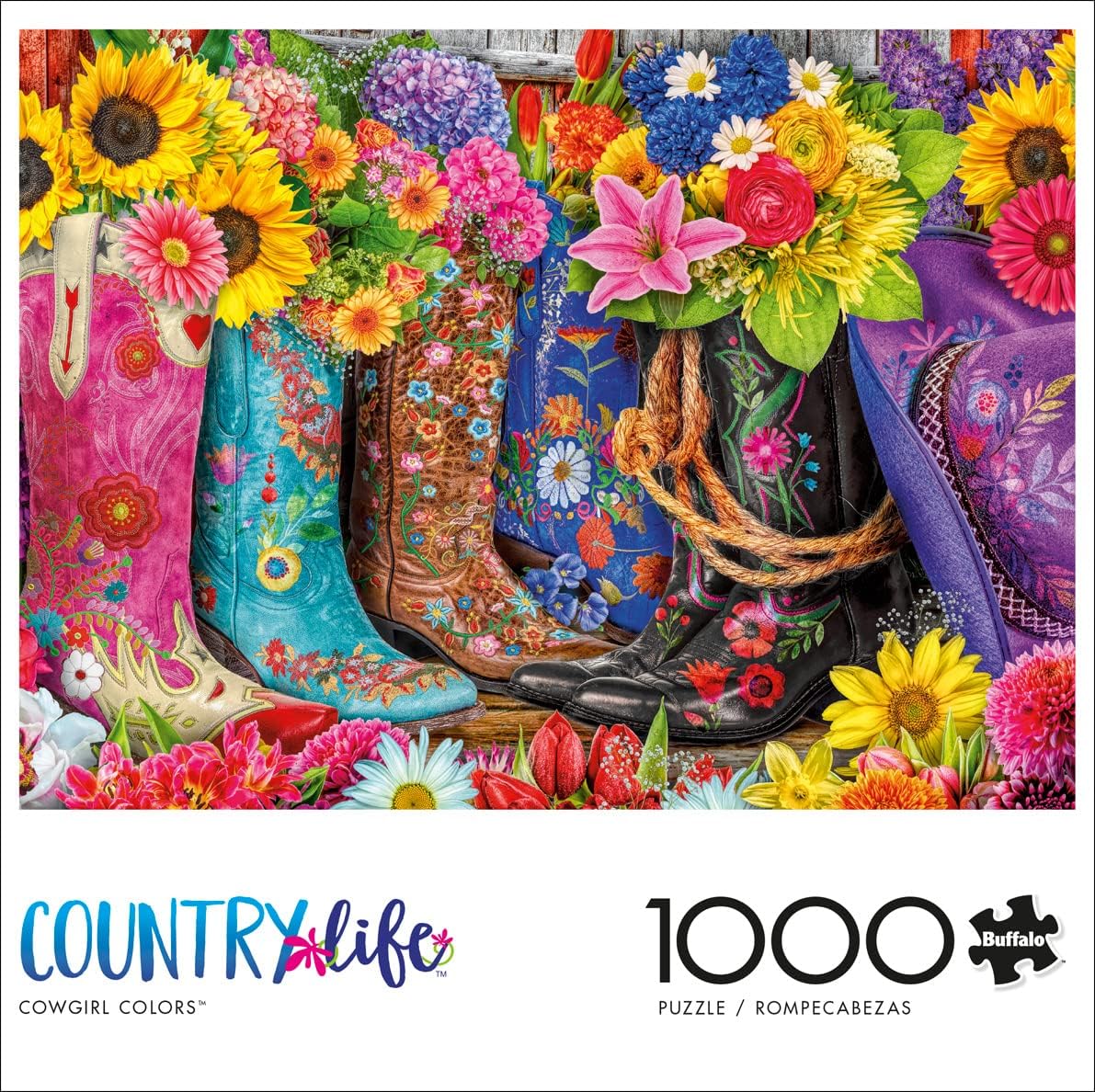 Buffalo Games Buffalo - Lars Stewart - Cowgirl Colors - 1000 Piece Jigsaw Puzzle