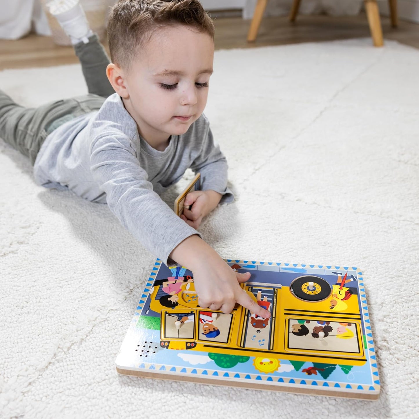 Melissa & Doug Wheels on the Bus Wooden Sound Puzzle