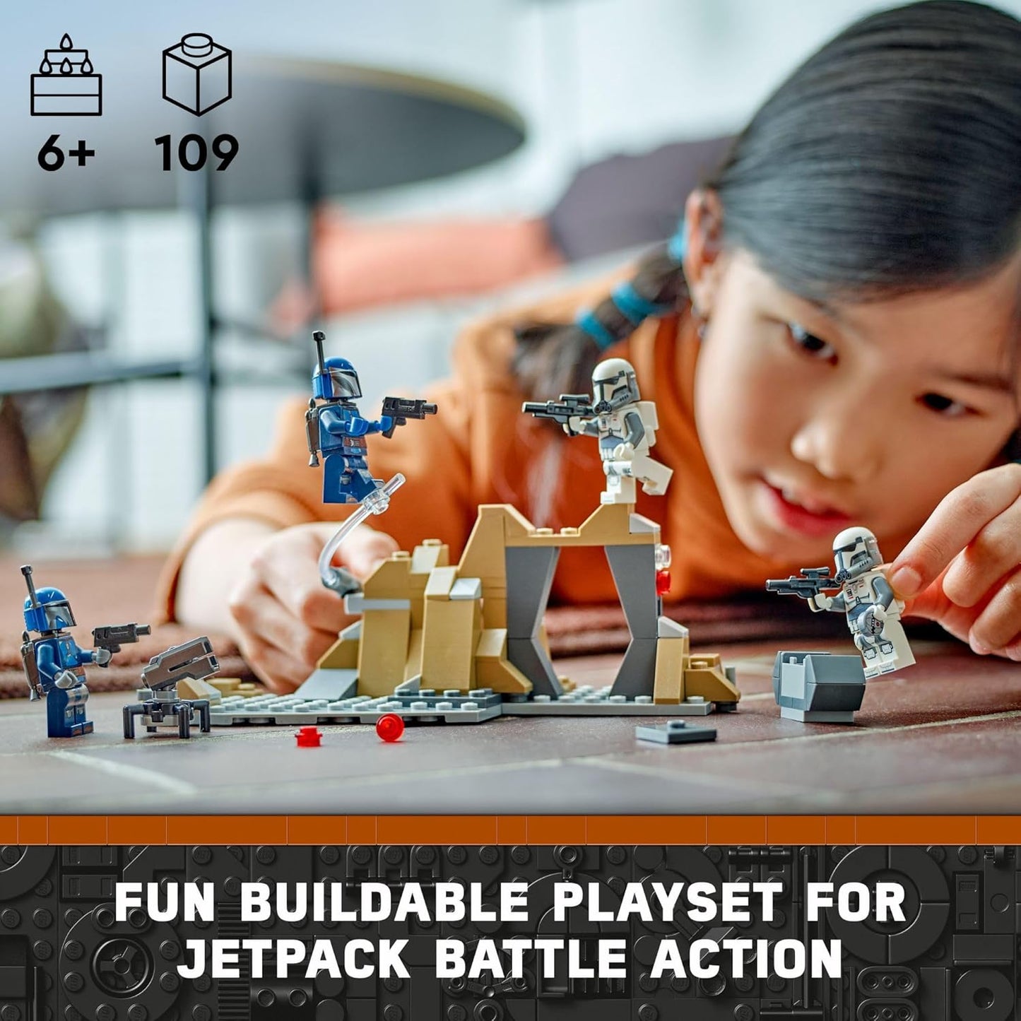LEGO Star Wars The Mandalorian Ambush on Mandalore Battle Pack Building Toy with 4 Star Wars Minifigures Brick Built Playset