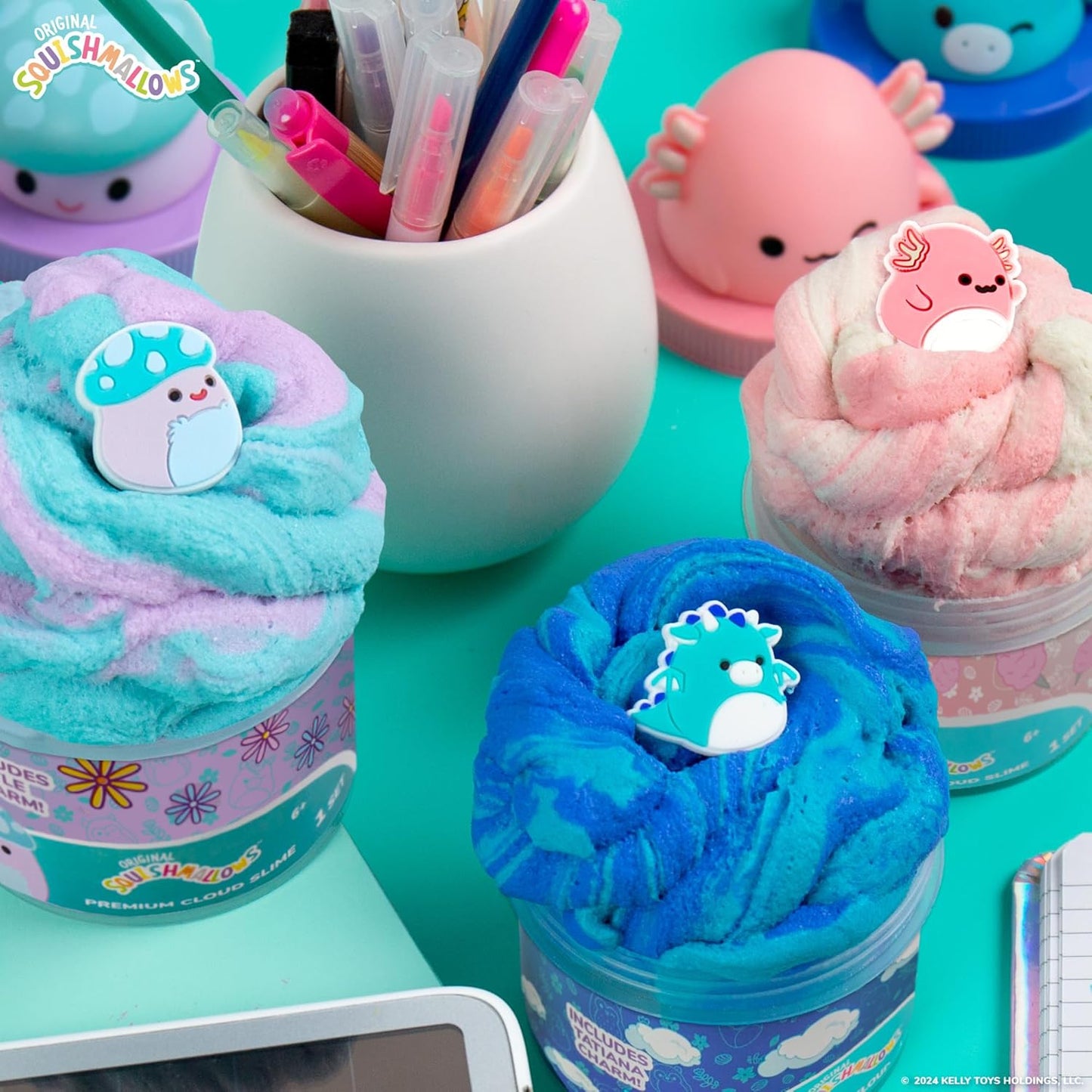 Squishmallows Original Squishmallows Premium Cloud Slime 3-Pack 9 Add Ins 8 oz. Fluffy