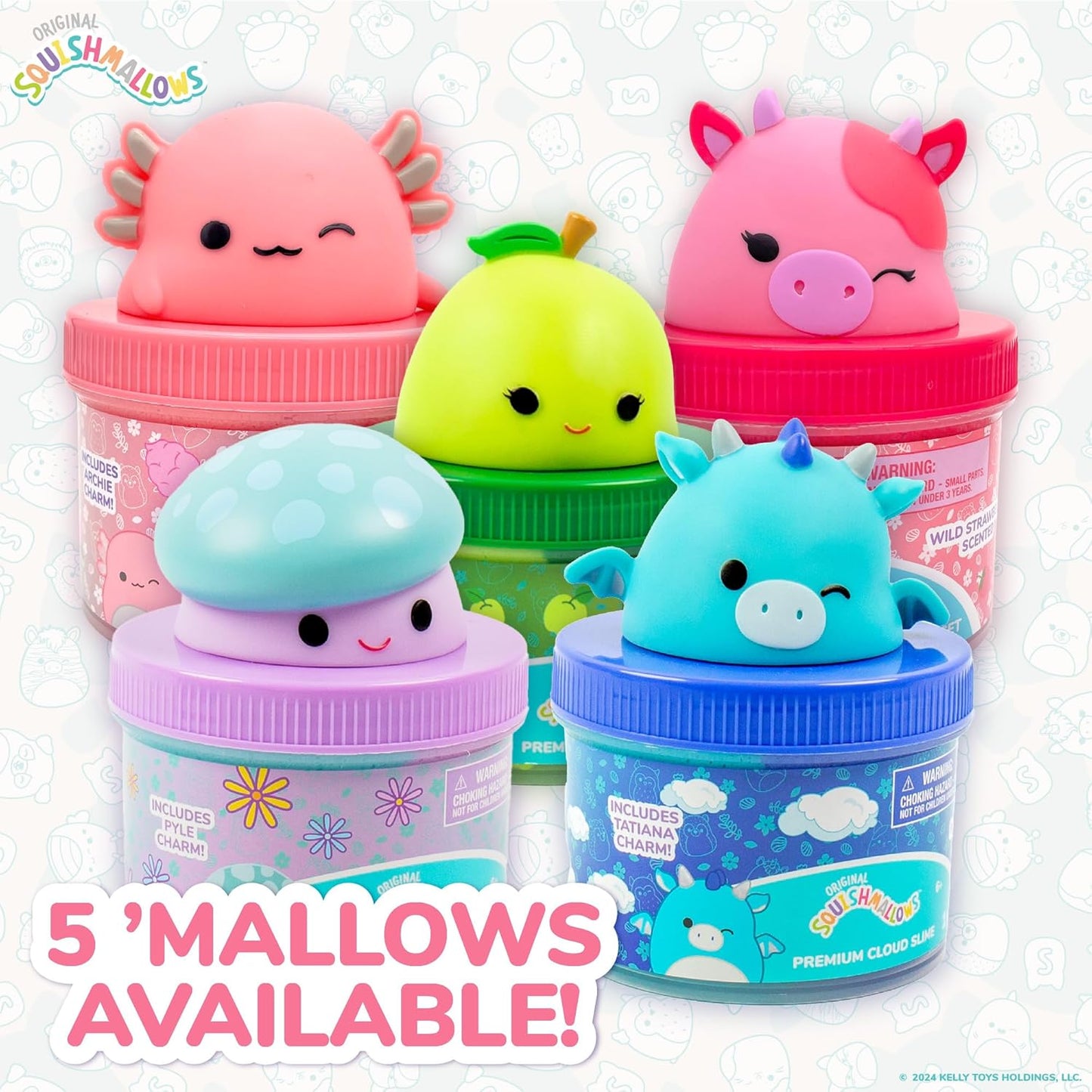 Squishmallows Original Squishmallows Premium Cloud Slime 3-Pack 9 Add Ins 8 oz. Fluffy