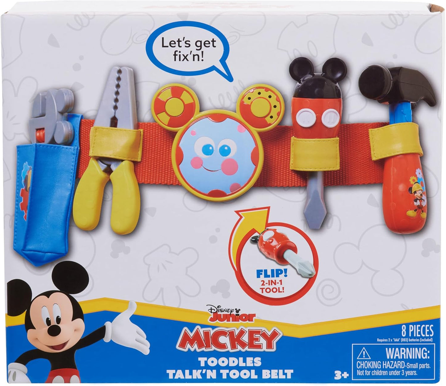 Disney Mickey Toodles Talk'n Toolbelt A" Pretend Play Tool Set for Kids