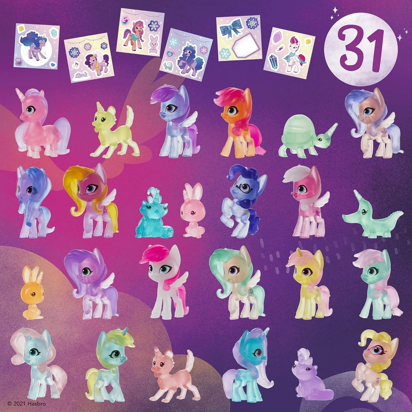 My Little Pony : A New Generation Snow Party Advent Calendar A" 25 Surprises & 16 Pony Figures – 25