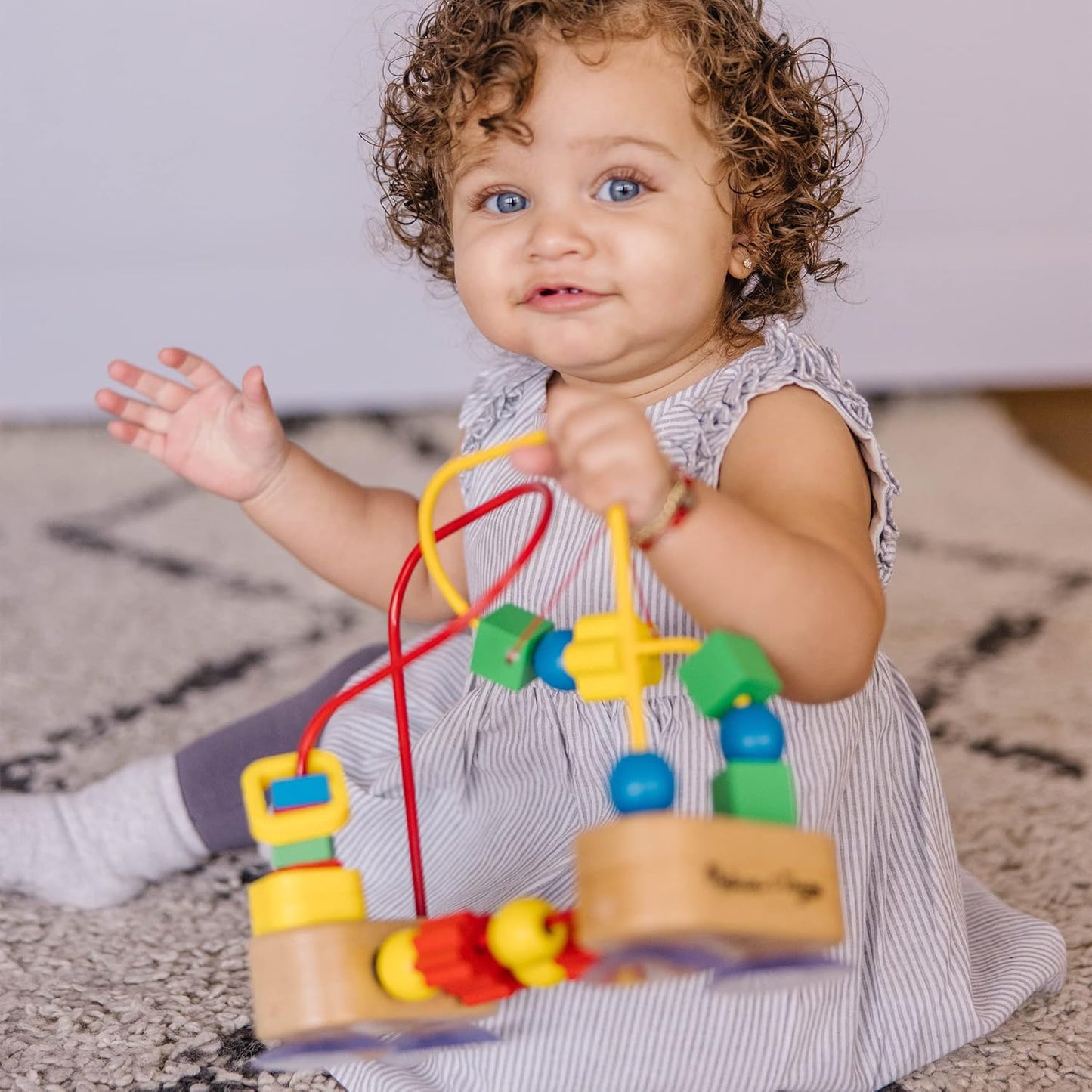 Melissa & Doug Melissa Doug First Bead Maze - Wooden Educational Toy for Floor High Chair